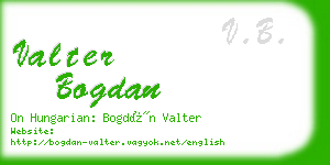 valter bogdan business card